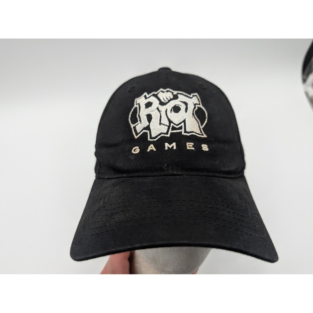 Riot Games Embroidered Logo Baseball Cap Black Adjustable Hat Sportsman